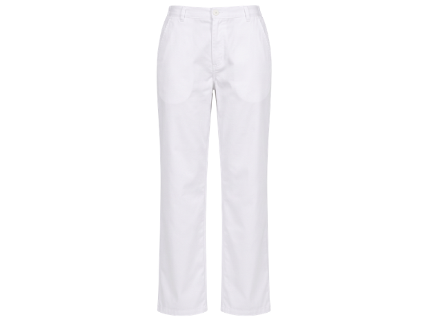 Women’s Chef Trousers White | B2B Low MOQ Hospitality Workwear Manufacturer front design preview