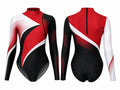 Custom Dance Leotard | Wholesale Dance Studio Performance Leotard | Black Red White | Apparels Bridge