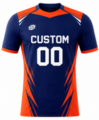 Custom Navy Orange Rugby Practice Shirt | Wholesale Team Training Jersey for Bulk Orders