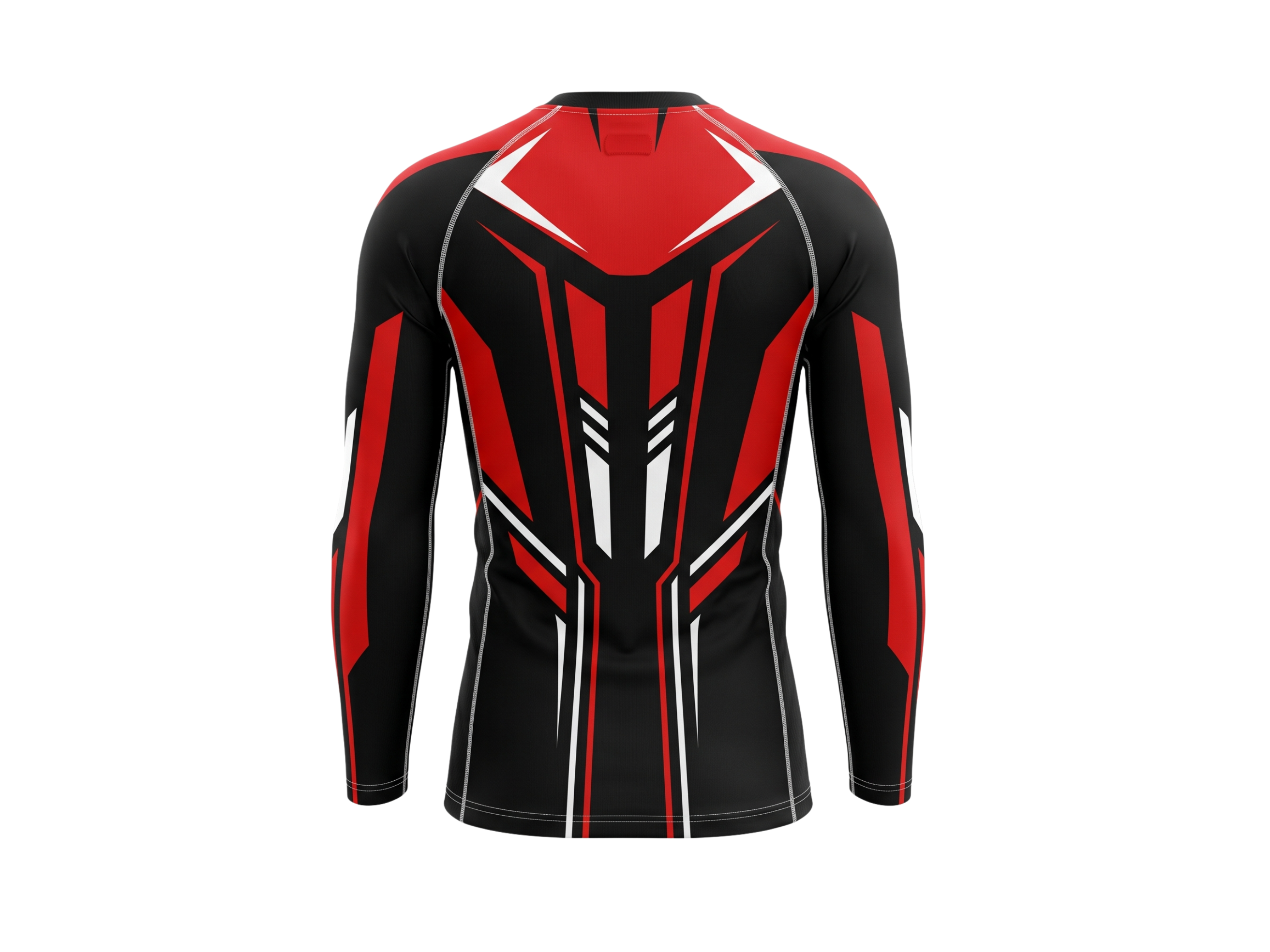 Custom MMA Rash Guard Full Sleeve – Black Red Fight Teamwear for Wholesale Buyers