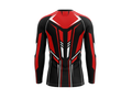 Custom MMA Rash Guard Full Sleeve – Black Red Fight Teamwear for Wholesale Buyers