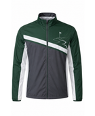 Custom Golf Rain Jacket | Wholesale Golf Club Windbreaker Jacket | Forest Green Charcoal White | Apparels Bridge
