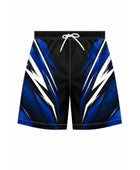 Black/Blue/White Wrestling Shorts – Team Performance Sportswear, Wholesale Bulk, Low MOQ