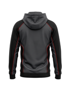 Custom Combat Sports Hoodie – Charcoal Red Gym Teamwear for Wholesale Buyers