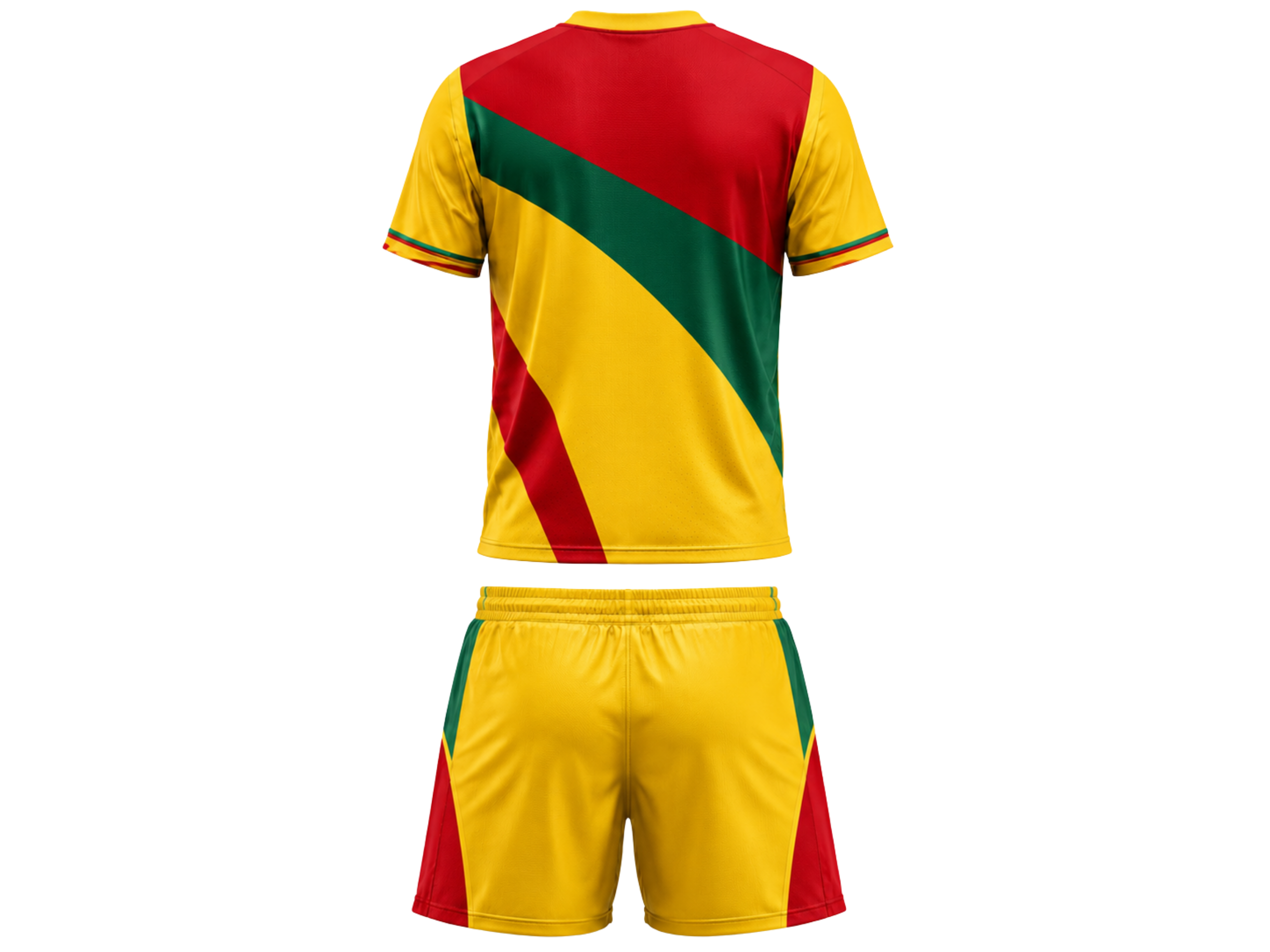 Custom Chase Tag Tournament Uniform – Red Yellow Green Sublimated Jersey & Shorts Set