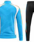 Custom Training and Lifestyle Tracksuit | Wholesale Jogging Suit Set | Sky Blue White Black | Apparels Bridge