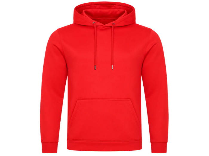 Pullover Training Hoodie Red | B2B Low MOQ Personal Trainer Workwear Manufacturer front design preview