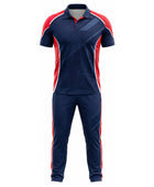 Custom Navy Red Cricket Kit with Trouser – Sublimated Wholesale Team Uniform Set Apparels Bridge