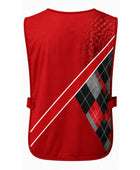 Custom Golf Caddie Bib | Wholesale Golf Tournament Caddie Vest | Red Black White | Apparels Bridge