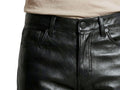 Elephant Metallic Black Faux Leather Wide Leg Jeans Wholesale | Custom Private Label Pants Manufacturer