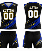 Custom Black Girls Flag Football Uniform – Sleeveless Jersey & Shorts Set