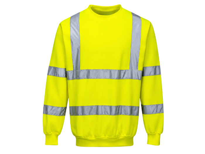 Railway Hi-Vis Sweatshirt Yellow | B2B Low MOQ Railway Workwear Manufacturer front design preview