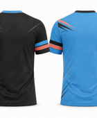 Custom Black Blue Flag Football Reversible Jersey – Wholesale Team Jersey