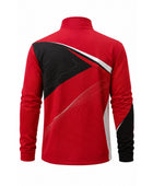 Custom Golf Quarter-Zip Pullover | Wholesale Golf Club Midlayer Top | Red Black White | Apparels Bridge