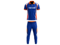 Custom Bowling Uniform – Blue & Orange Team Set, Wholesale, Low MOQ, Bulk Sportswear