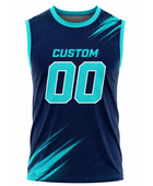 Custom Navy Flag Football Practice Jersey – Sleeveless Sublimated Team Jersey