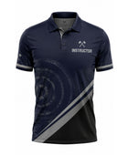 Custom Axe Throwing Instructor Polo – Navy Grey Venue Staff Shirt