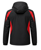 Waterproof Hooded Jacket Black and Red | B2B Low MOQ