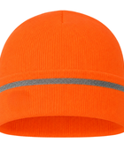 Fluorescent Orange Reflective Work Beanie – Low MOQ Insulated Cold Weather Uniform Hat