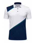 Custom Golf Polo Shirt | Wholesale Golf Club Polo | White Navy | Apparels Bridge