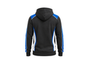 Custom Bowling Team Hoodie – Black Blue White Sublimated Pullover Teamwear
