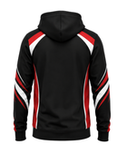 Custom Bowling Tournament Hoodie – Black Red White Sublimated Team Apparel