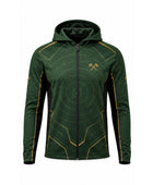 Custom Forest Green Sublimated Axe Throwing Full-Zip Hoodie – Venue Teamwear