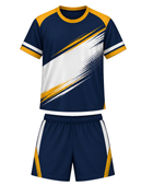 Custom Navy & Yellow Dart Uniform Team Set Wholesale, Low MOQ, Personalized Name & Number