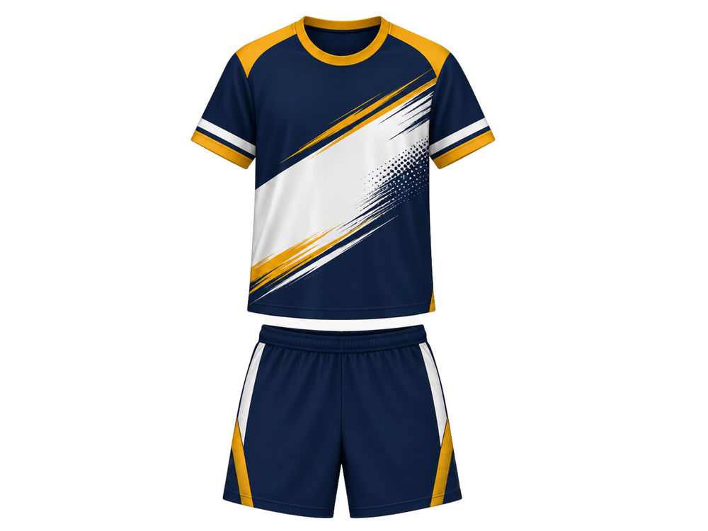 Dart Uniform Navy & Yellow Team Set B2B Personalized Name & Number front design preview