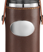 Drink Flask Leather Cover for Hunting with Strap – Brown | B2B Low MOQ