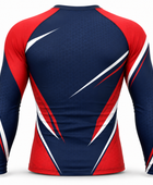 Custom Wrestling Compression Shirt | Wholesale Wrestling Team Shirt | Navy Red White | Apparels Bridge