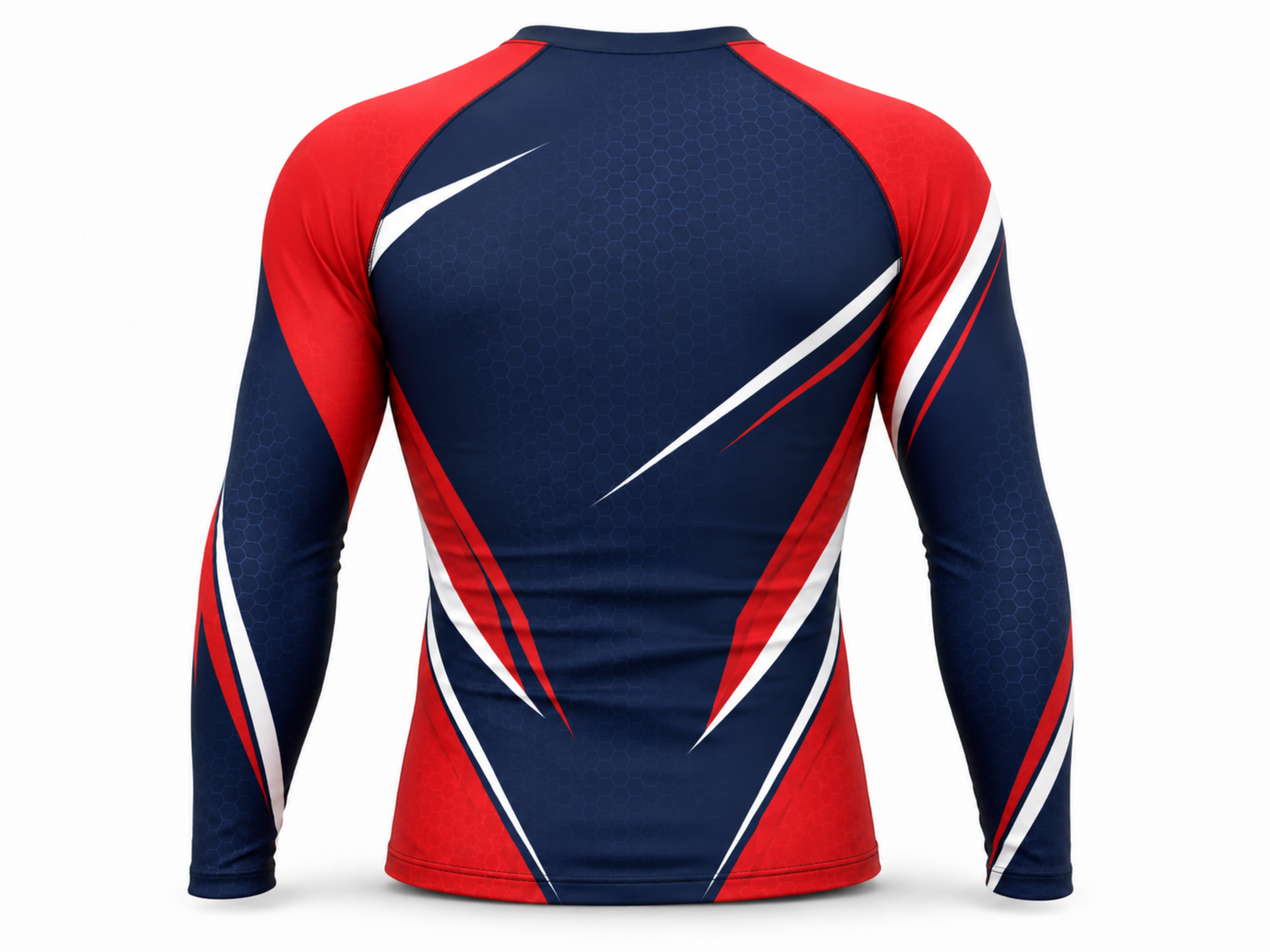 Custom Wrestling Compression Shirt | Wholesale Wrestling Team Shirt | Navy Red White | Apparels Bridge