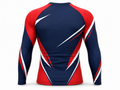 Custom Wrestling Compression Shirt | Wholesale Wrestling Team Shirt | Navy Red White | Apparels Bridge