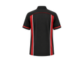 Custom Bowling Alley Staff Shirt – Black Red Sublimated Button-Up Uniform