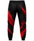 Custom Esports Jogger Pants | Wholesale Gaming Team Joggers | Black Red | Apparels Bridge