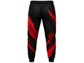 Custom Esports Jogger Pants | Wholesale Gaming Team Joggers | Black Red | Apparels Bridge