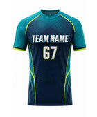 Custom Navy Cricket Shirt – Sublimated Short Sleeve Team Jersey for Wholesale Buyers