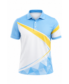 Light Blue Custom Golf Jersey – Wholesale Bulk Team Polo, Low MOQ, B2B Performance Apparel