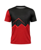 Custom Black Red Climbing Staff Shirt – Wholesale Gym Teamwear