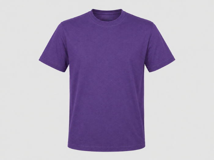 Cleaner T-Shirt - Purple B2B Low MOQ Custom Cleaner Workwear Manufacturer front design preview