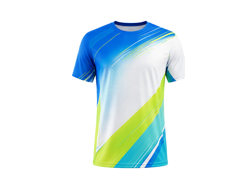 Custom White Blue Lacrosse Shooter Shirt – Wholesale Team Training Top front design preview