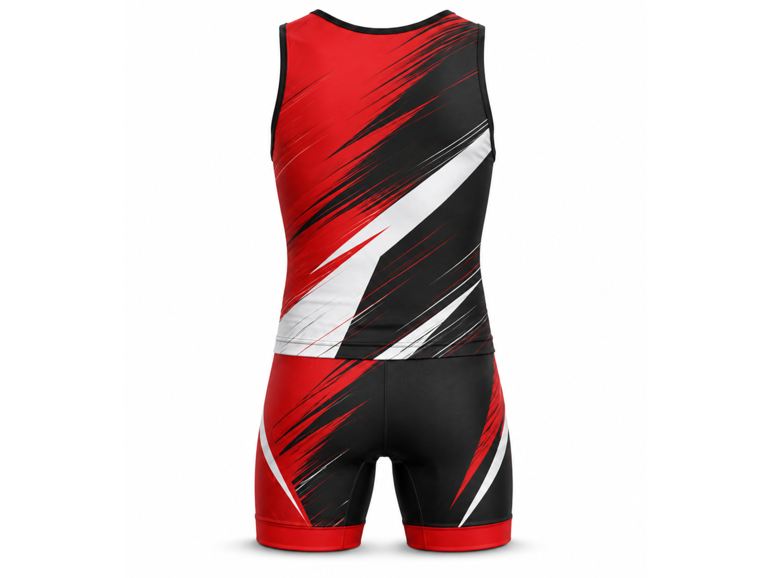 Custom Wrestling uniform set Wholesale Two Piece Wrestling Uniform Red Black White  Apparels Bridge