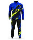 Custom Pickleball Warm-Up Set | Wholesale Pickleball Team Jacket and Pants | Royal Blue Black Lime Green | Apparels Bridge