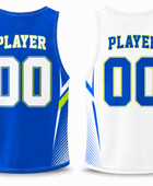 Custom Blue White Reversible Lacrosse Pinnie – Wholesale Team Practice Jersey