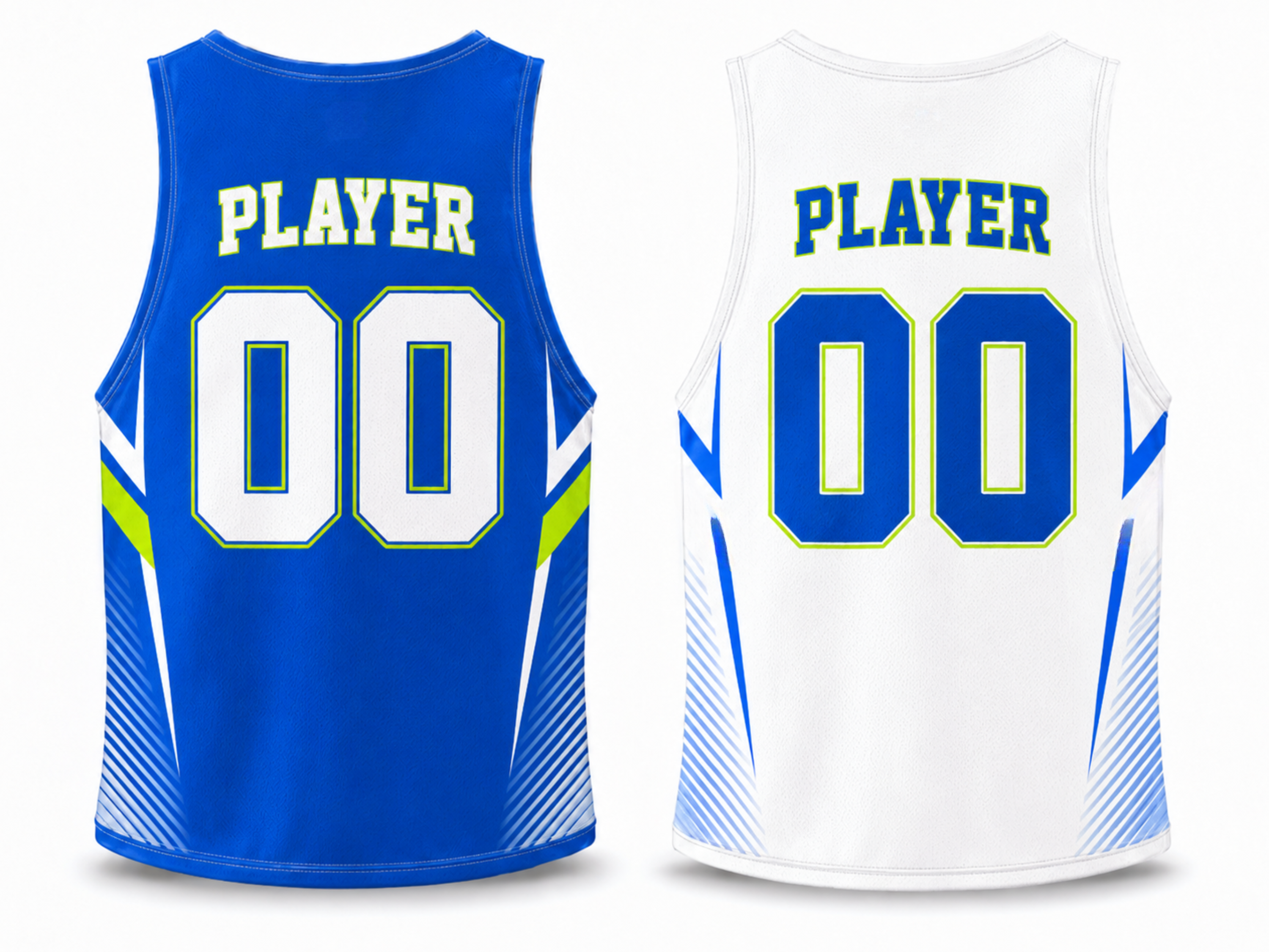 Custom Blue White Reversible Lacrosse Pinnie – Wholesale Team Practice Jersey