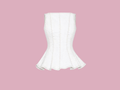 Wholesale Custom White Denim Peplum Top Manufacturer Private Label Corset Style Top