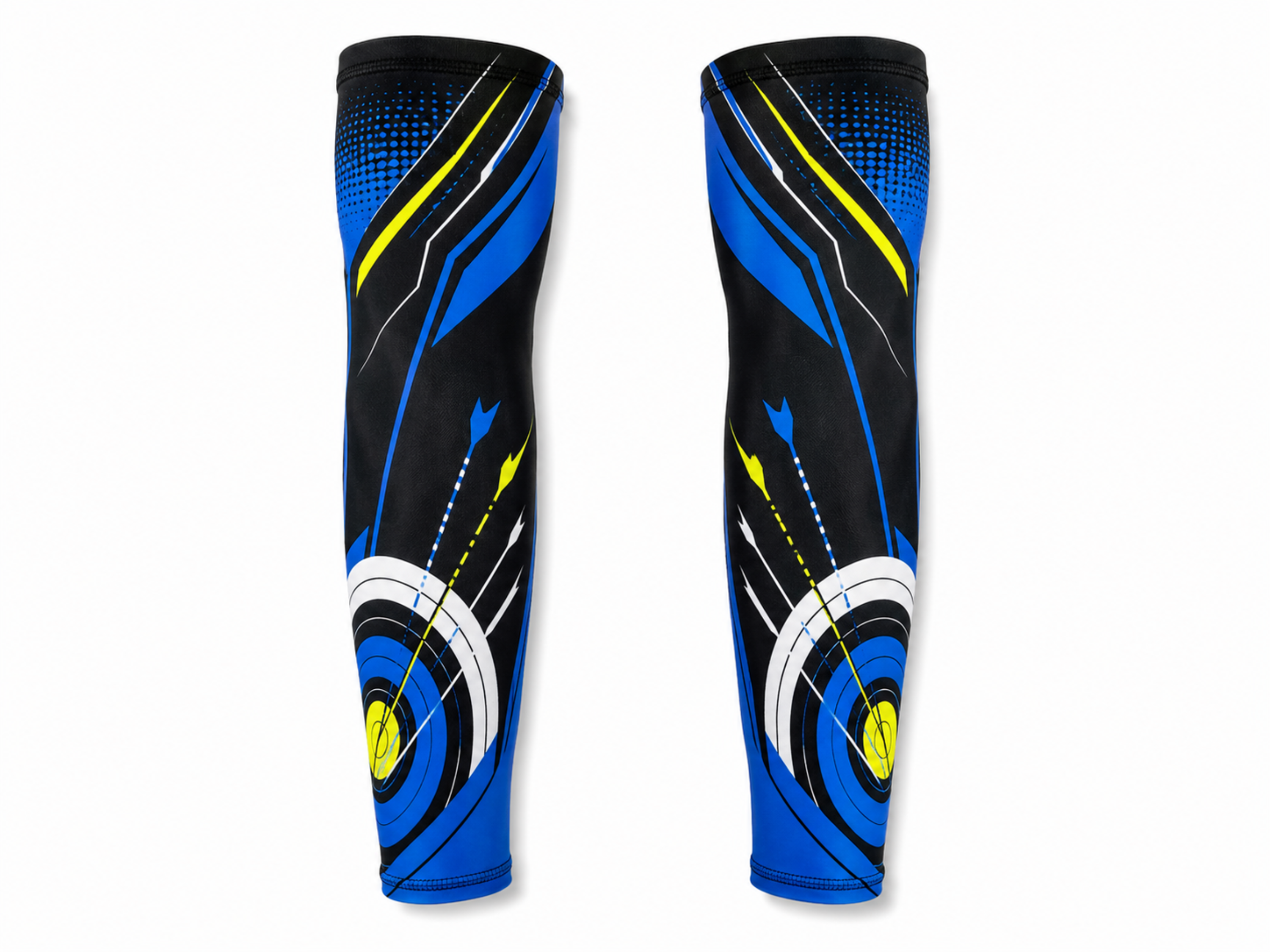 Custom Archery Arm Sleeves – Blue Black Sublimated Team Shooting Accessories