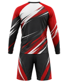 Custom MTB Jersey and Shorts Set | Wholesale Mountain Bike Team Kit | Black Red White | Apparels Bridge