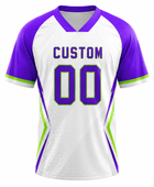 Custom Lacrosse Practice Jersey – White Purple Wholesale Team Training Shirt