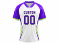 Custom Lacrosse Practice Jersey – White Purple Wholesale Team Training Shirt
